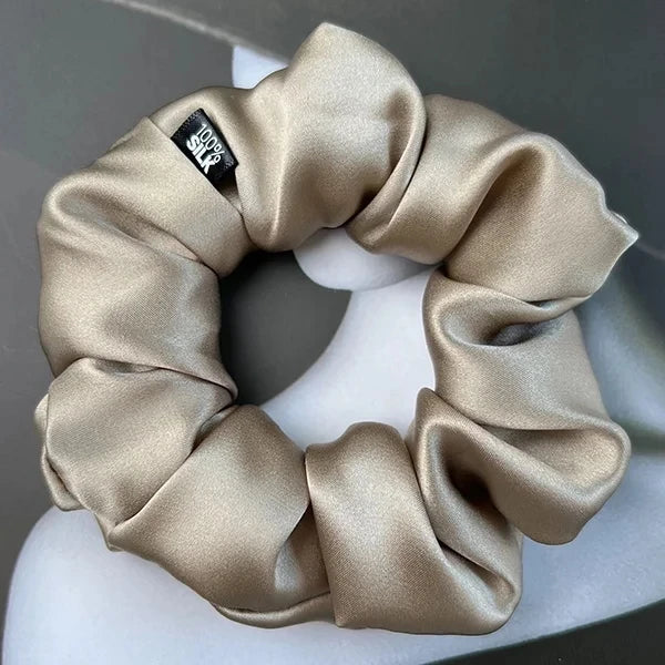 Hair Scrunchies 100% Mulberry Silk Elastic Rubber Band Hair