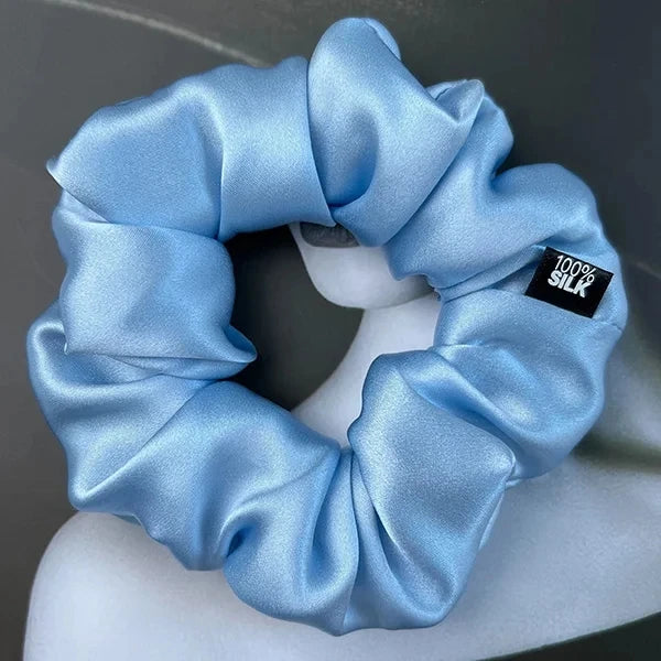 Hair Scrunchies 100% Mulberry Silk Elastic Rubber Band Hair