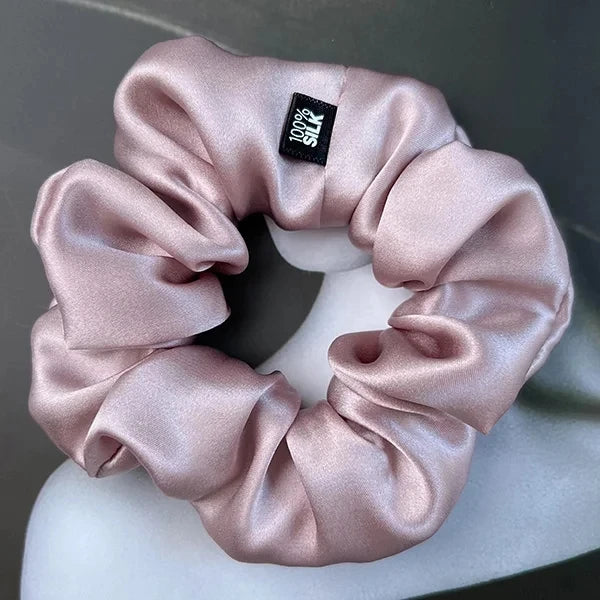 Hair Scrunchies 100% Mulberry Silk Elastic Rubber Band Hair