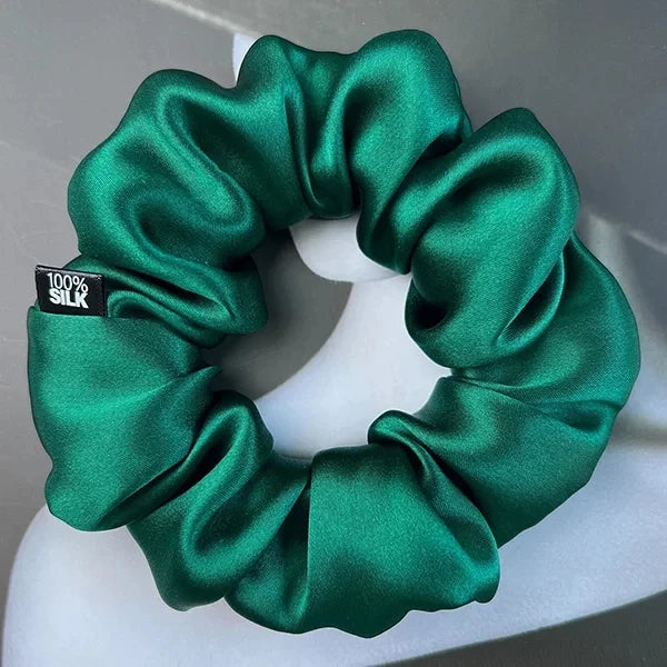 Hair Scrunchies 100% Mulberry Silk Elastic Rubber Band Hair