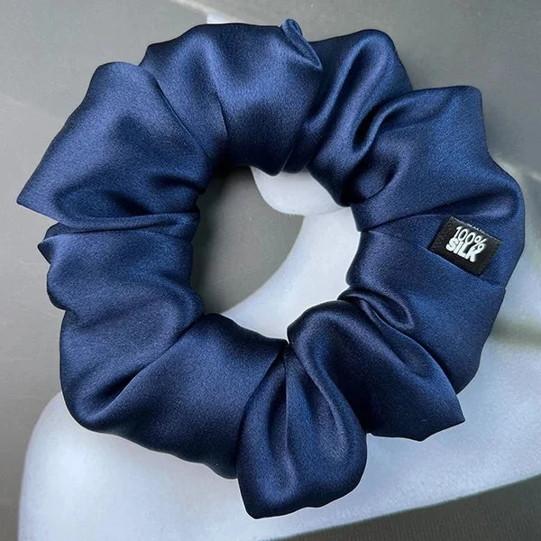 Hair Scrunchies 100% Mulberry Silk Elastic Rubber Band Hair