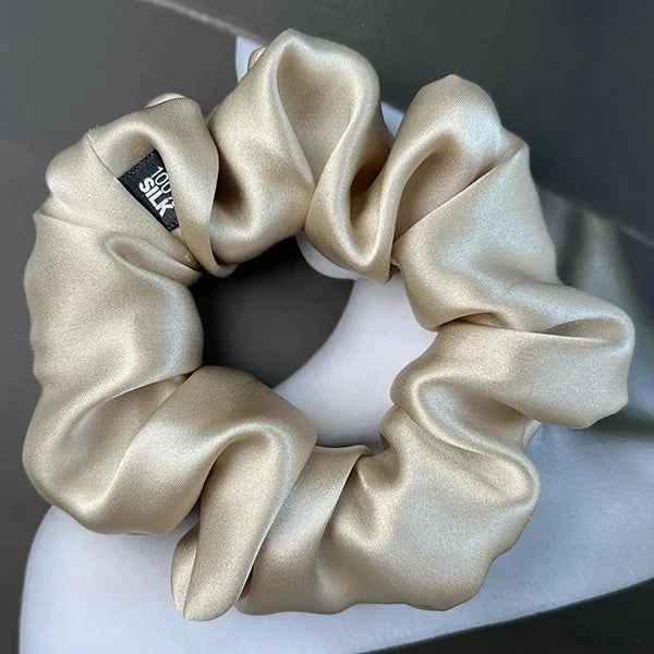 Hair Scrunchies 100% Mulberry Silk Elastic Rubber Band Hair