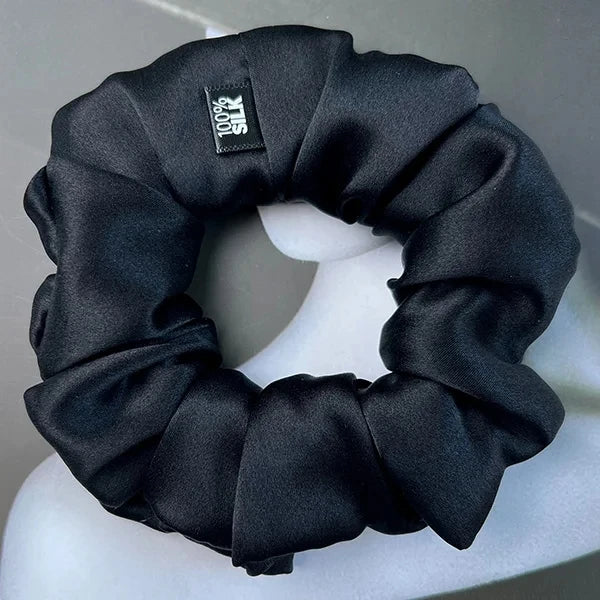 Hair Scrunchies 100% Mulberry Silk Elastic Rubber Band Hair